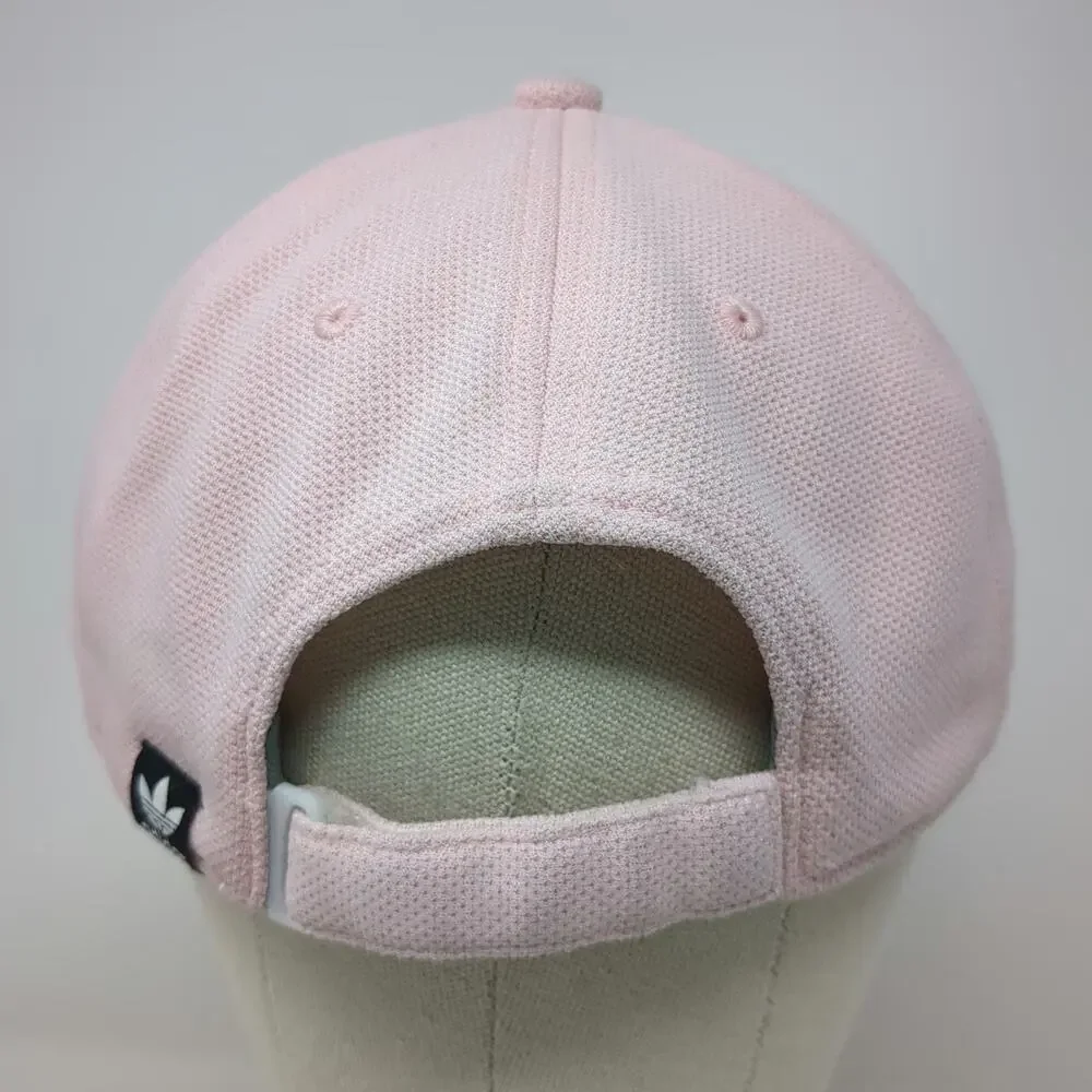 Adidas Baseball Cap Pink One Size Trefoil Logo Strapback Textured Sport Hat